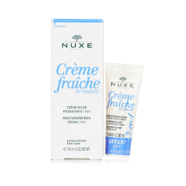 Nuxe Creme Fraiche De Beaute 48HR Moisturising Rich Cream Gift Set (For Dry To Very Skin, Even Sensitive)  30ml+15ml