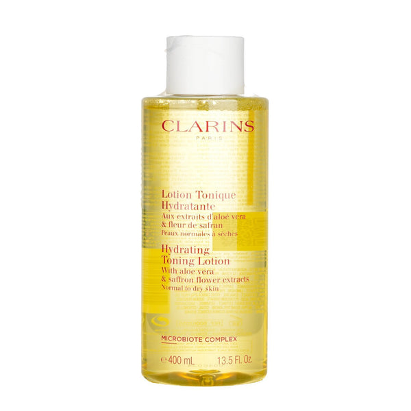 Clarins Hydrating Toning Lotion with Aloe Vera & Saffron Flower Extracts - Normal to Dry Skin  400ml/13.5oz