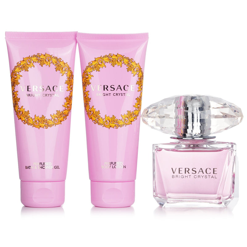 Versace Bright Crystal Coffret:  3pcs+1Bag