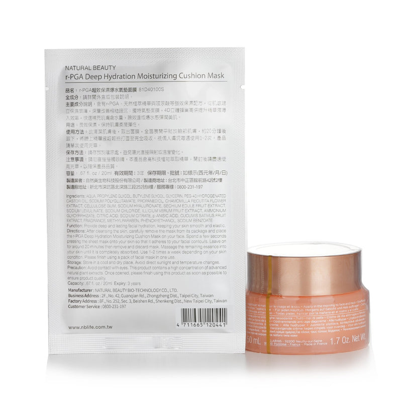 Clarins Clarins Extra-Firming Jour Wrinkle Control, Firming Day Cream - All Skin Types 50ml (Free: Natural Beauty r-PGA Hydration Cushion Mask 6x20ml)  50ml+6x20ml