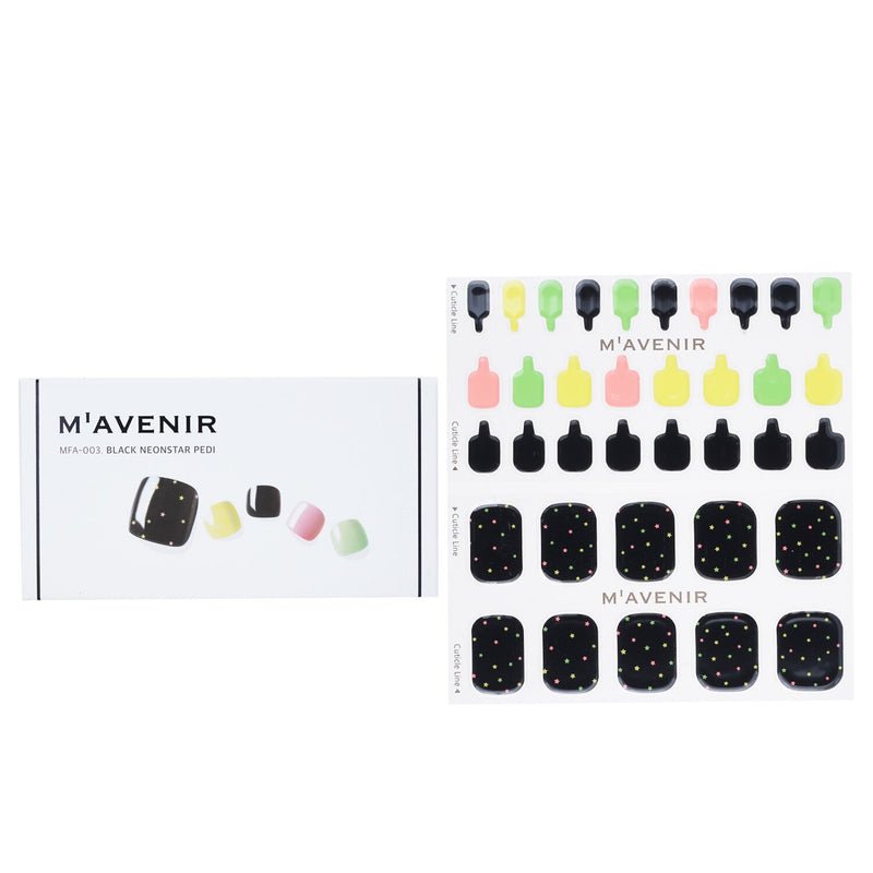 Mavenir Nail Sticker (Black) - # Black Neonstar Pedi  36pcs