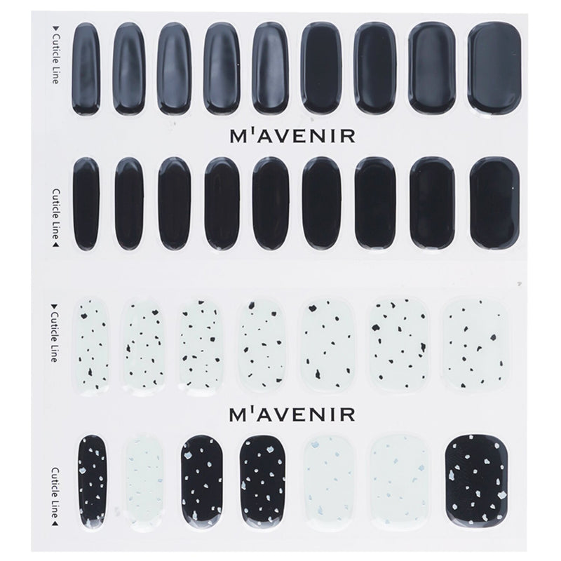 Mavenir Nail Sticker - # Pebble In Black Nail  32pcs