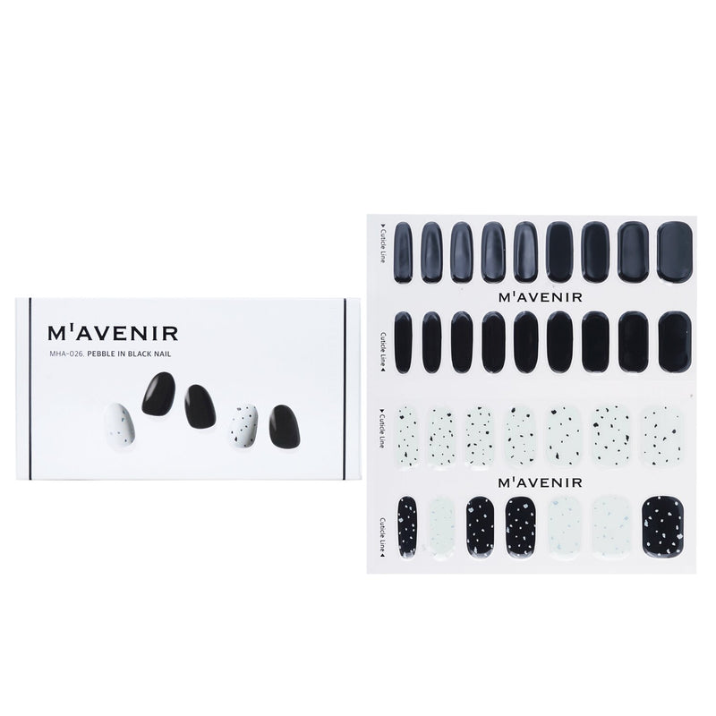 Mavenir Nail Sticker - # Pebble In Black Nail  32pcs