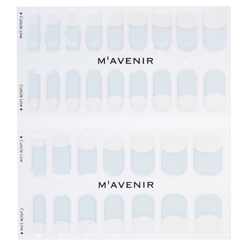 Mavenir Nail Sticker (White) - # White Deep French Nail  32pcs