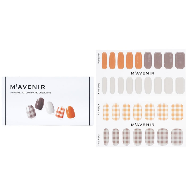 Mavenir Nail Sticker - # Autumn Picnic Check Nail  32pcs