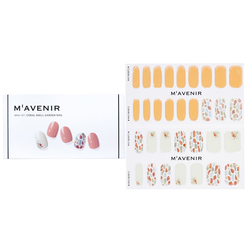 Mavenir Nail Sticker (Orange) - # Coral Shell Garden Nail  32pcs