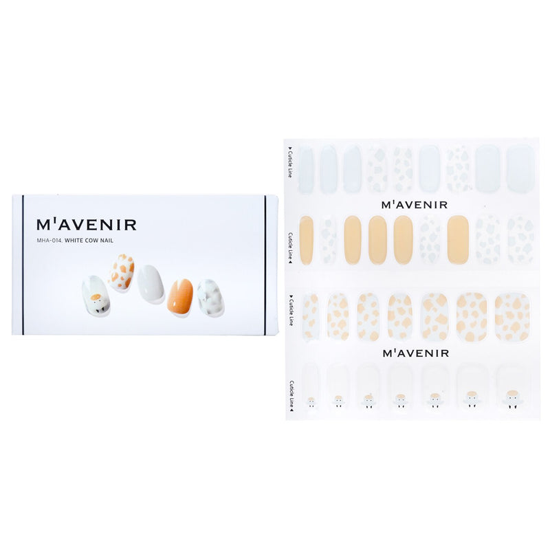 Mavenir Nail Sticker (White) - # White Cow Nail  32pcs