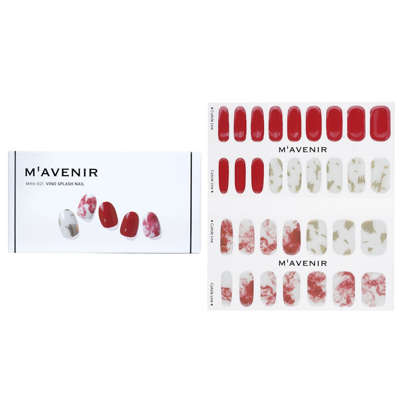 Mavenir Nail Sticker (Red) - # Red Cocktail Nail  32pcs