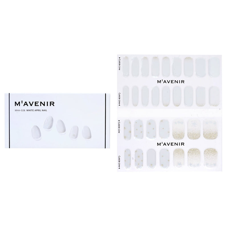 Mavenir Nail Sticker (White) - # White Cow Nail  32pcs