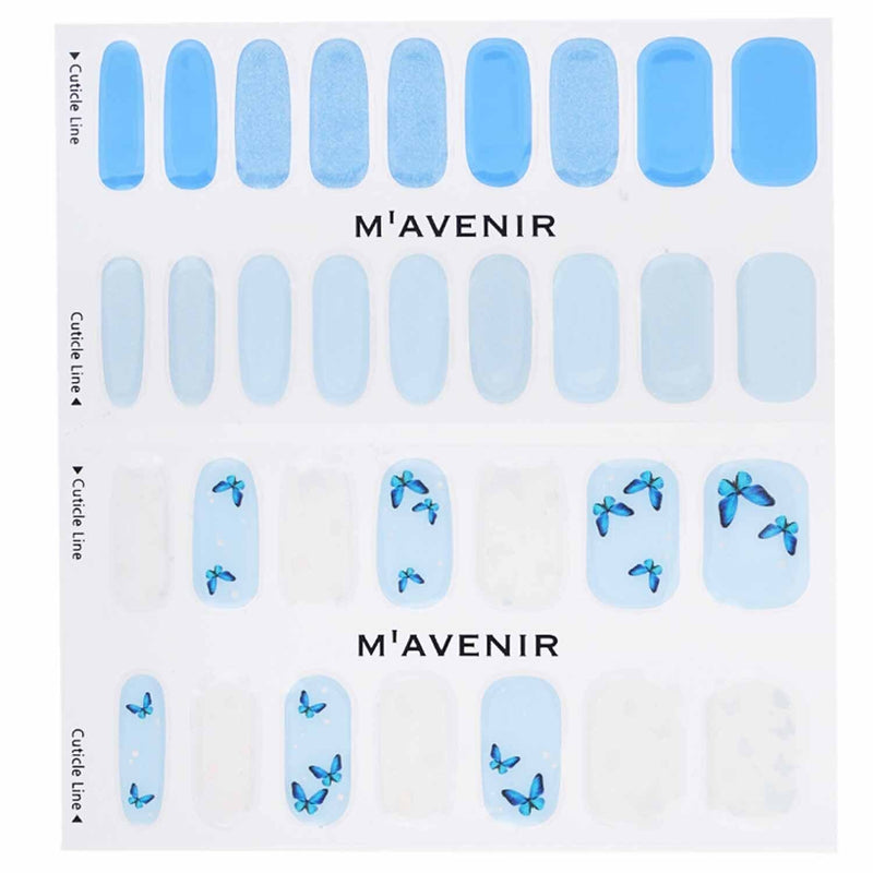 Mavenir Nail Sticker (Blue) - # Blue Mariposa Nail  32pcs