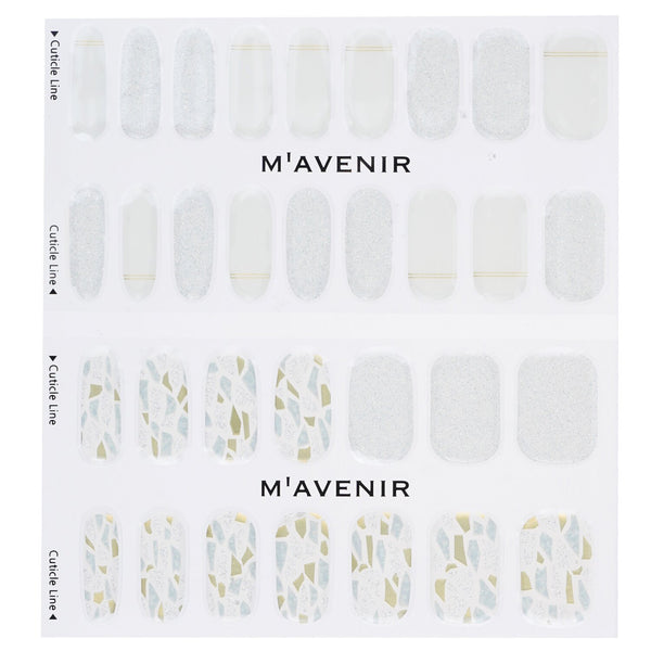 Mavenir Nail Sticker (White) - # Silver Wedding Ring Nail  32pcs