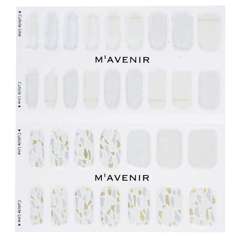 Mavenir Nail Sticker (White) - # Silver Wedding Ring Nail  32pcs