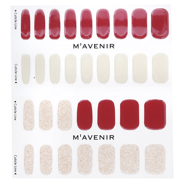 Mavenir Nail Sticker - # Brillante Burgundy Nail  32pcs