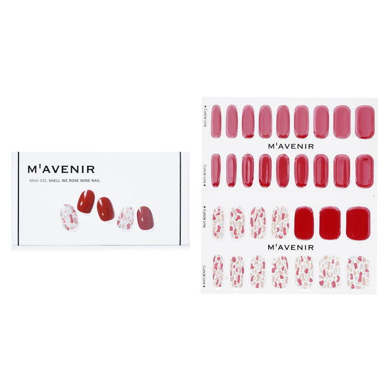 Mavenir Nail Sticker (Red) - # Shell We Rose Wine Nail  32pcs