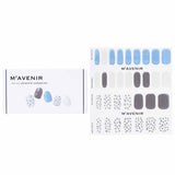 Mavenir Nail Sticker (Patterned) - # Gingham Check With Purple Nail  32pcs