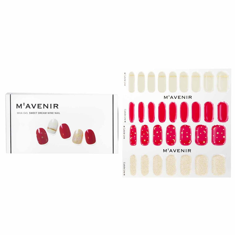 Mavenir Nail Sticker (Red) - # Red Cocktail Nail  32pcs