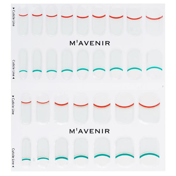 Mavenir Nail Sticker (Patterned) - # Sporty French Nail  32pcs
