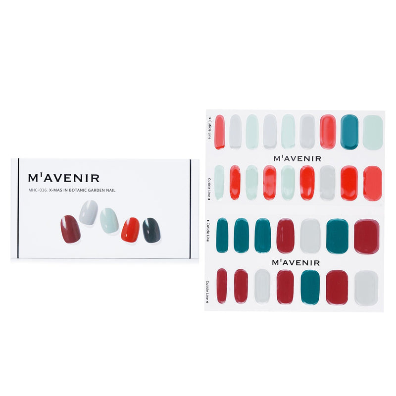 Mavenir Nail Sticker (Assorted Colour) - # X-Mas In Botanic Garden Nail  32pcs