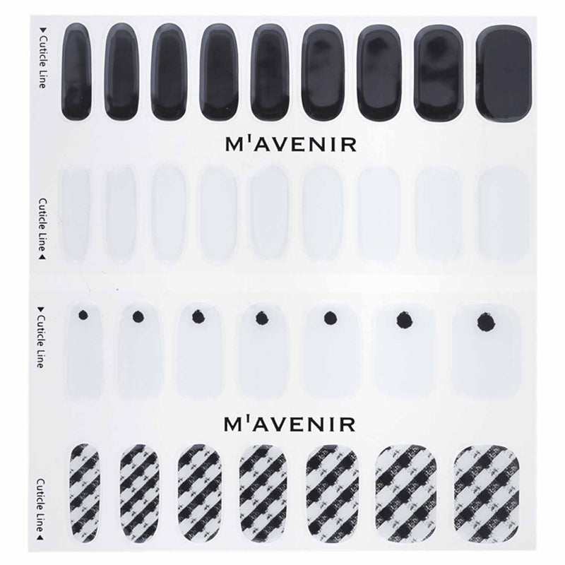 Mavenir Nail Sticker (White) - # Black Shepherd Check Nail  32pcs