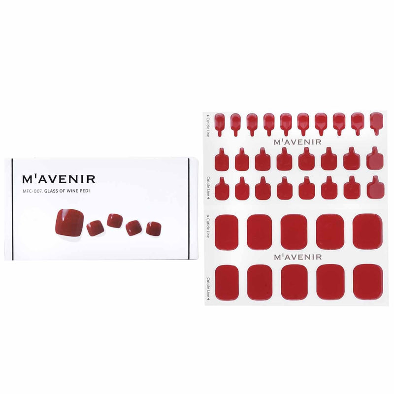 Mavenir Nail Sticker (Red) - # Brillante Burgundy Nail  32pcs