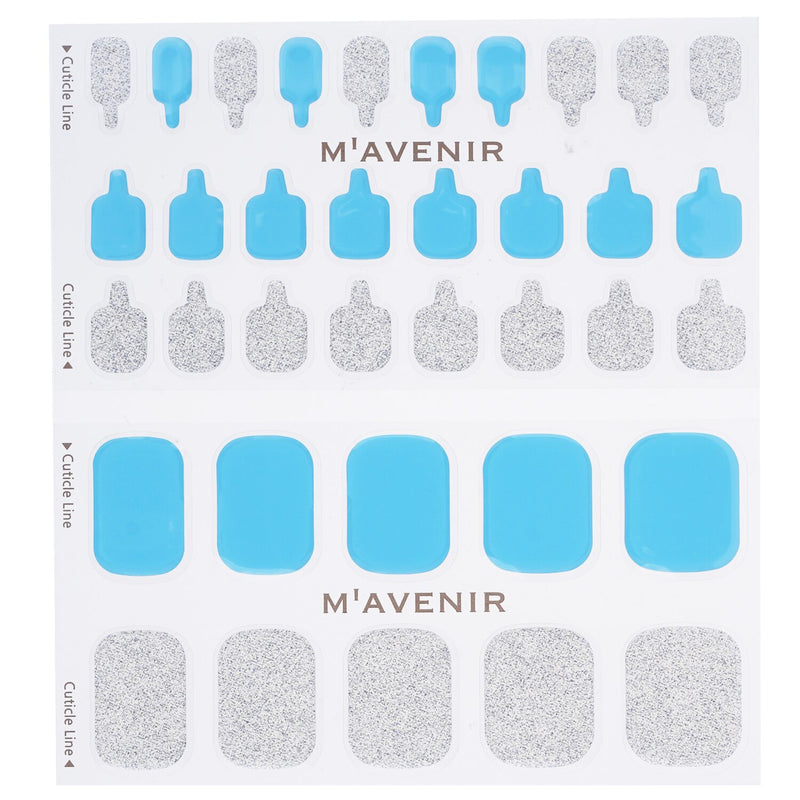 Mavenir Nail Sticker (Assorted Colour) - # Dusty Blue Pedi  36pcs