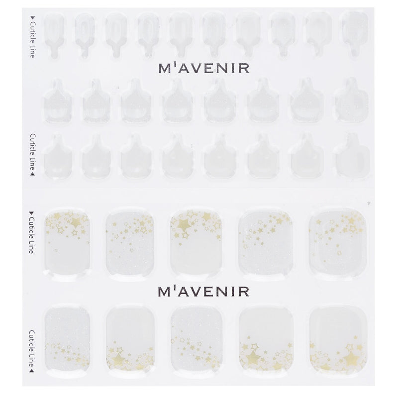 Mavenir Nail Sticker (White) - # Gold Starlight Pedi  36pcs