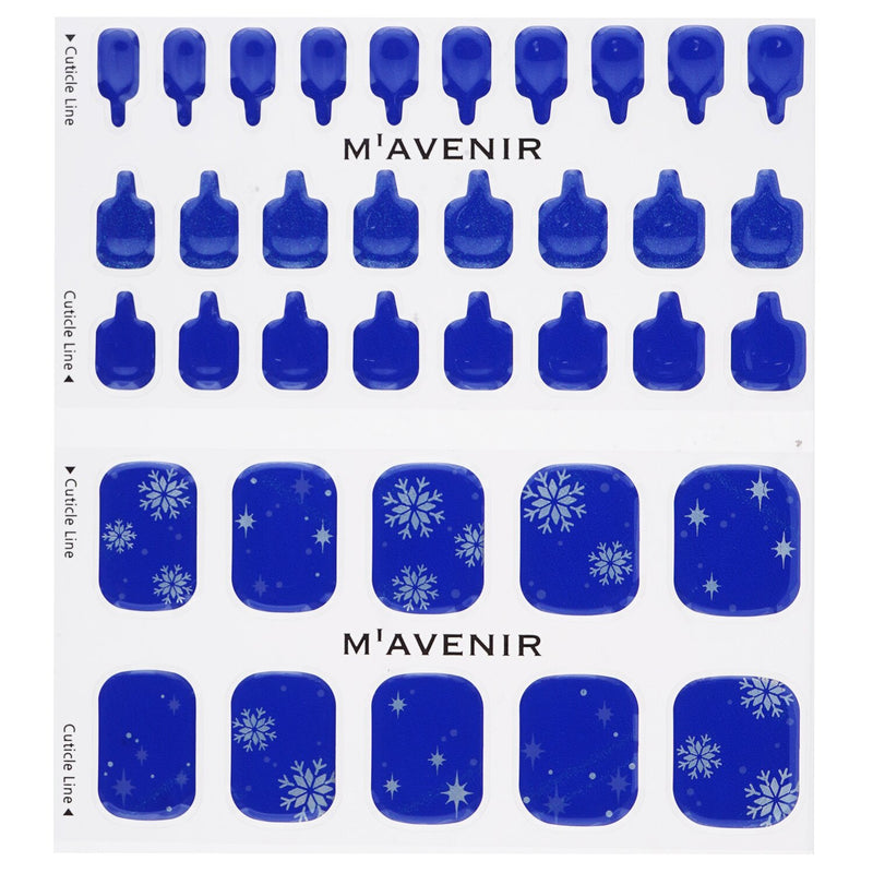 Mavenir Nail Sticker (Blue) - # Romantic Snow Night Pedi  36pcs