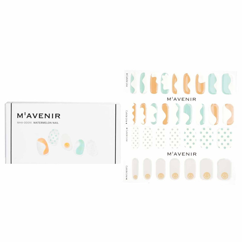 Mavenir Nail Sticker (Patterned) - # Cream Blue Leopardo Nail  32pcs