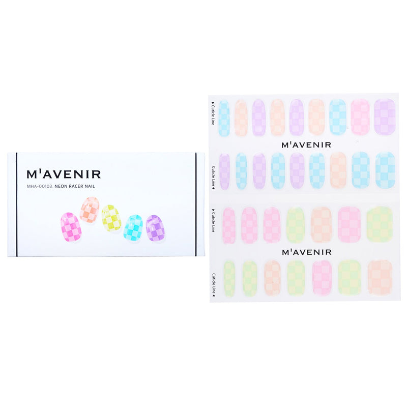 Mavenir Nail Sticker (Assorted Colour) - # Neon Racer Nail  32pcs