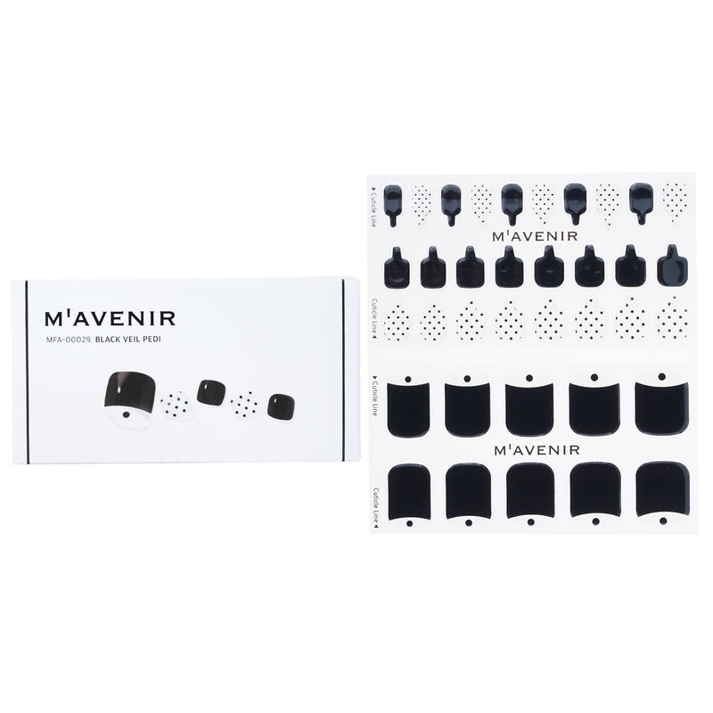 Mavenir Nail Sticker (Black) - # Black Neonstar Pedi  36pcs