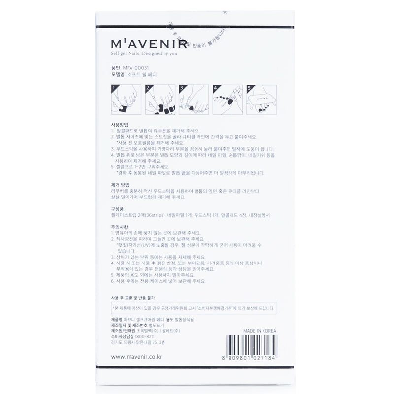 Mavenir Nail Sticker (Assorted Colour) - # Soft Shell Pedi  36pcs