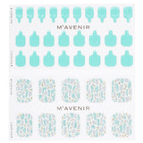 Mavenir Nail Sticker (Blue) - # Shell With Jade Pedi  36pcs
