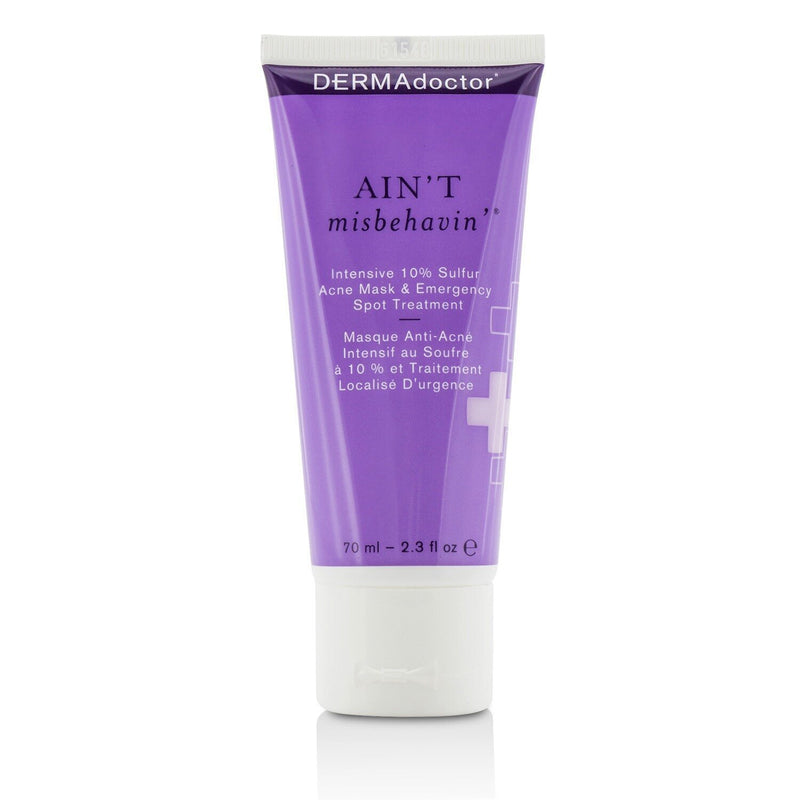 DERMAdoctor Ain't Misbehavin' Intensive Skin Clarifying Sulfur Acne Mask(Exp. Date: 03/2023)  70ml/2.3oz