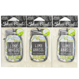 John's Blend Air Freshener - Lime & Basil  3pcs