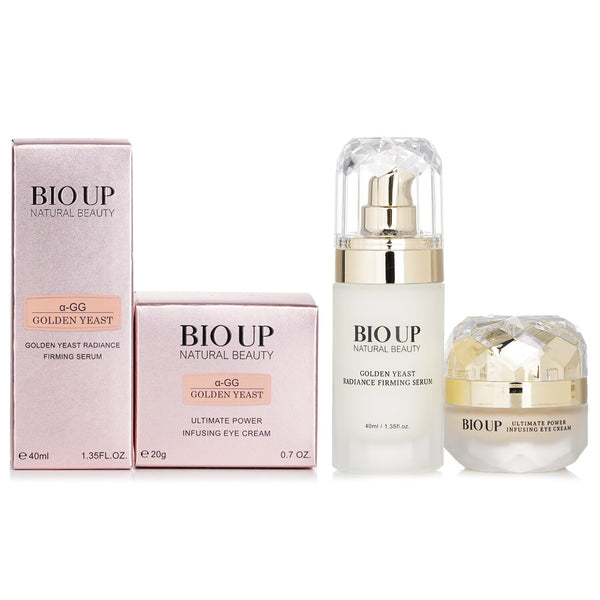 Natural Beauty BIO UP a-GG Golden Yeast Radiance Firming Serum + BIO UP a-GG Ultimate Power Infusing Eye Cream  2pcs