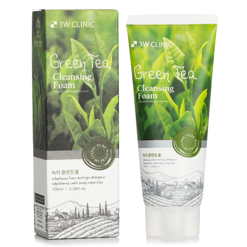 3W Clinic Cleansing Foam - Green Tea  100ml/3.38oz