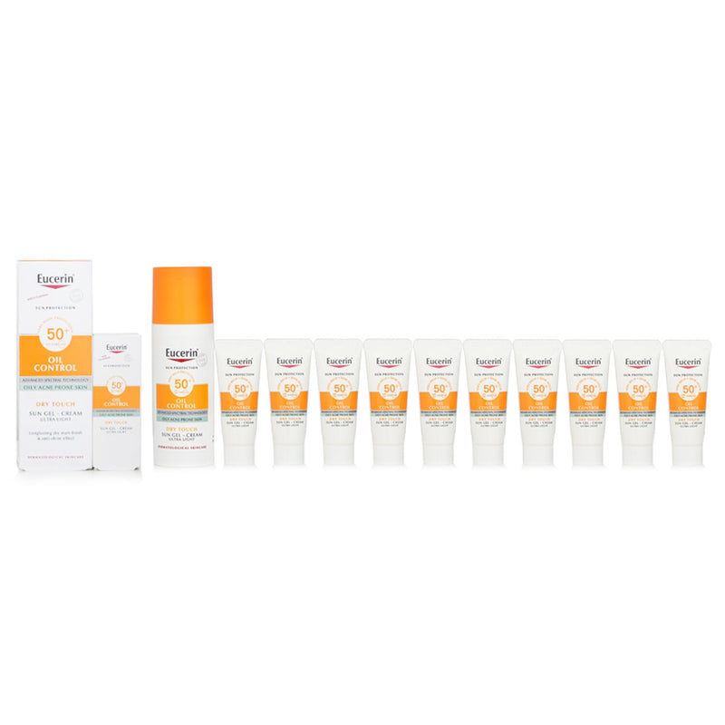 Eucerin Oil Control Sun Gel-Cream Set: 50ml + 10x5ml (Exp. Date: 31/07/2023)  50ml + 10x5ml