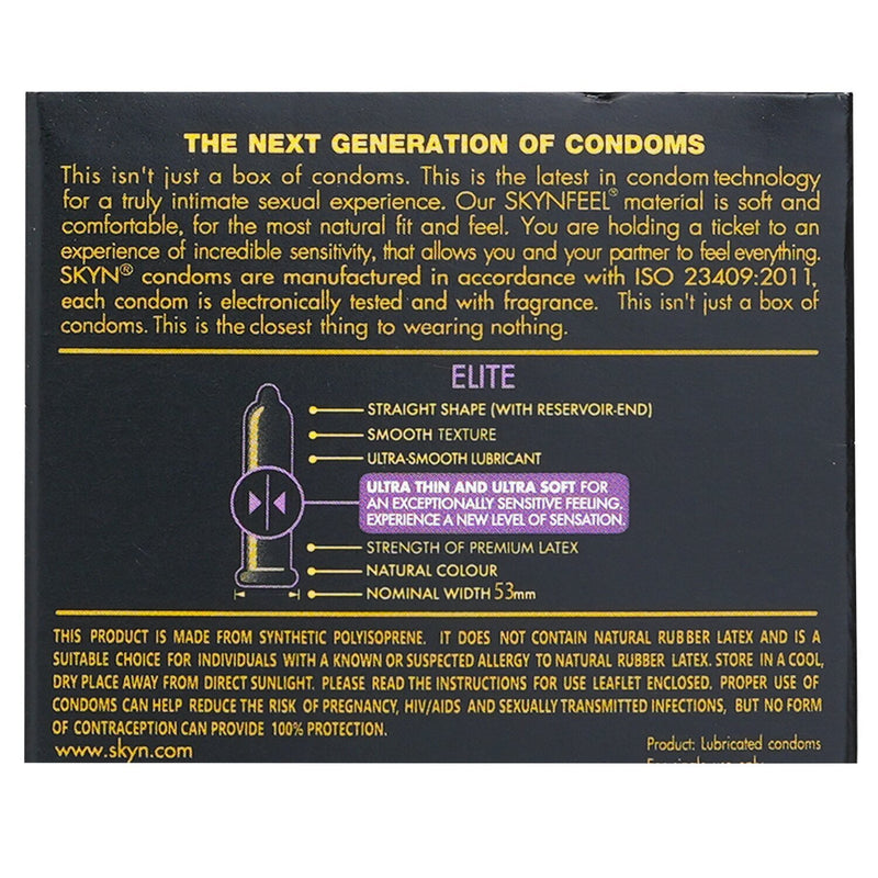 Skyn Elite Non-latex Condoms 3pcs  3pcs/box
