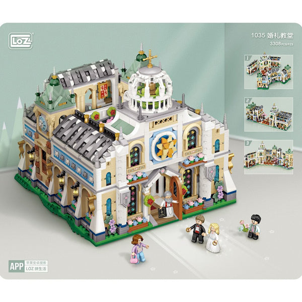 Loz LOZ Mini Blocks - Retractable Wedding Chapel  40 x 28 x 9.5cm