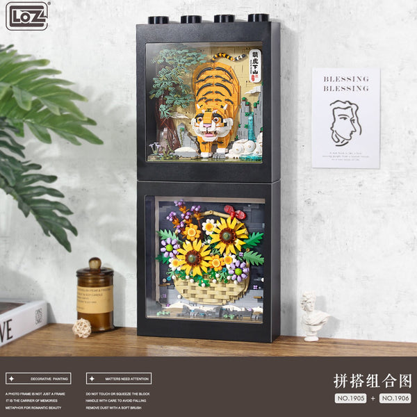 Loz LOZ Ideas Series -Tiger Down The Mountain Pixel Painting  34 x 25 x 9cm