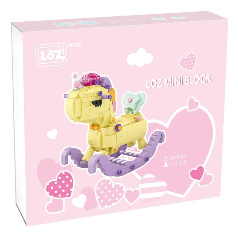 Loz LOZ Mini Blocks Kids Building Series - Unicorn Rocking Horse  26 x 23 x 6 cm
