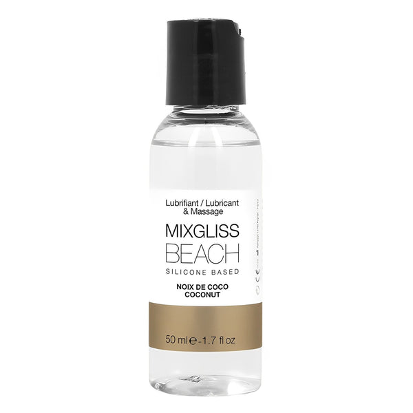 MIXGLISS Beach 2 in 1 Silicone Based Lubricant & Massage - Coconut  50ml / 1.7oz
