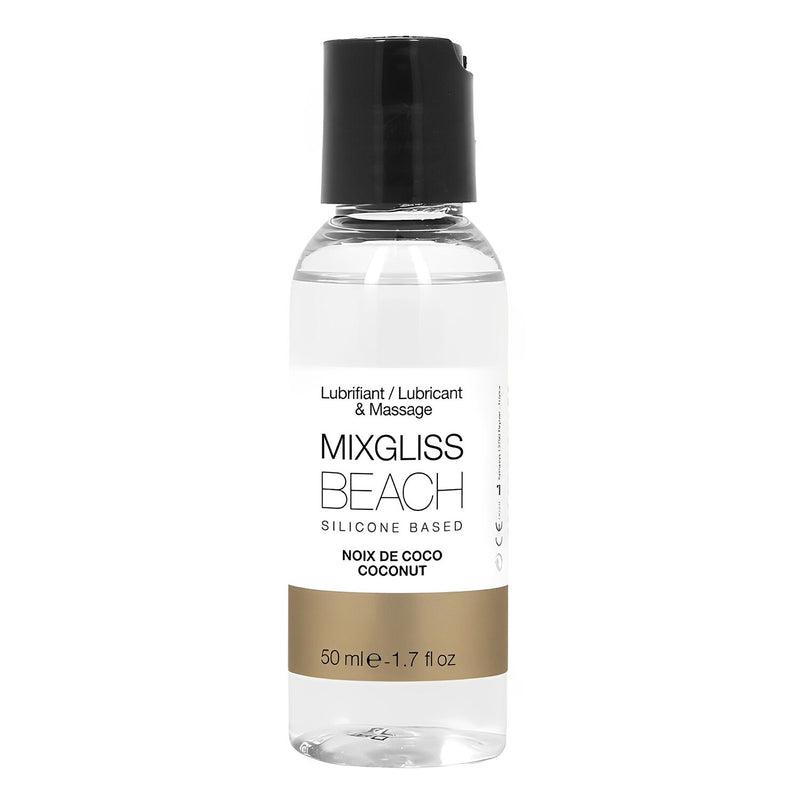 MIXGLISS Beach 2 in 1 Silicone Based Lubricant & Massage - Coconut  50ml / 1.7oz