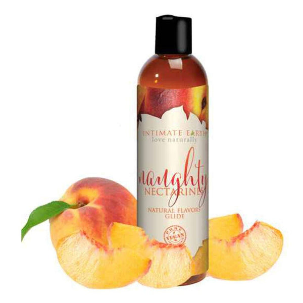 Intimate earth Natural Flavors Glide - Naughty Nectarines  120ml / 4oz