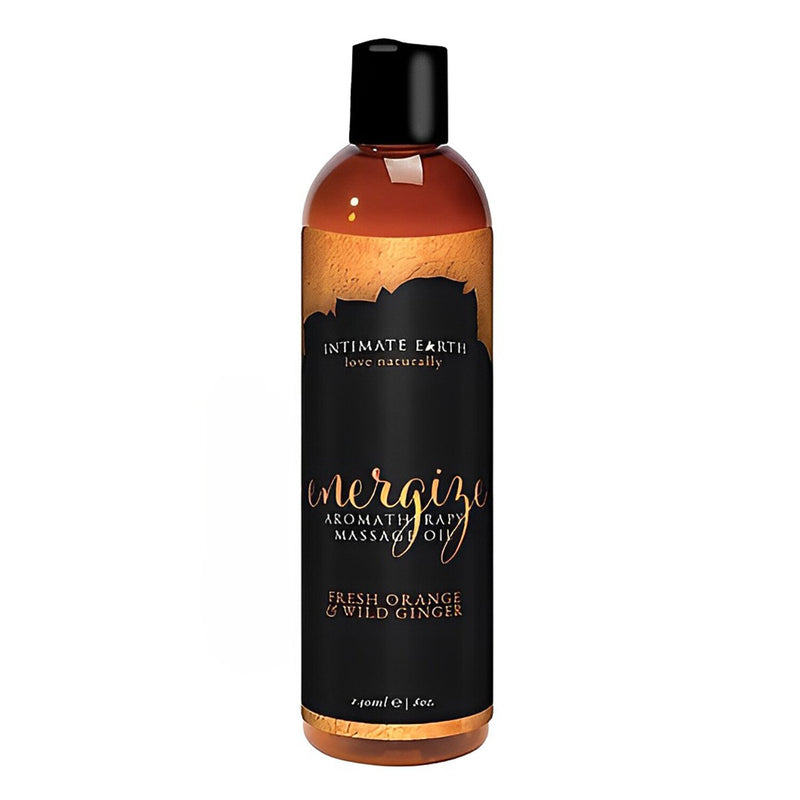 Intimate earth Energize Massage Oil - Fresh Orange & Wild Ginger  120ml / 4oz