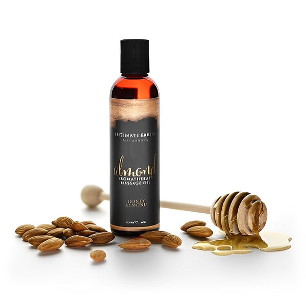 Intimate earth Almond Massage Oil - Honey Almond  120ml / 4oz