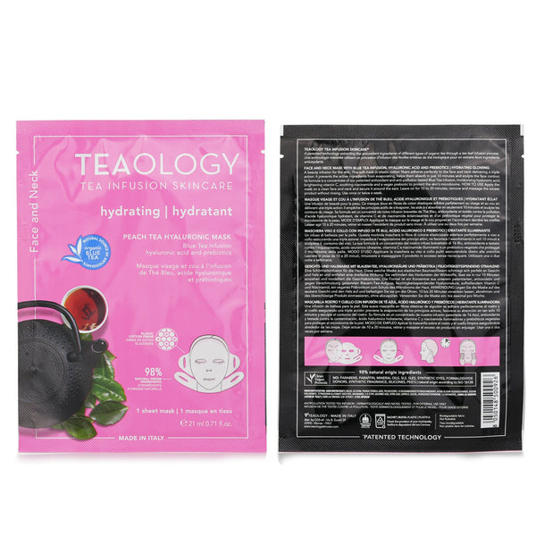 Teaology Peach Tea Hyaluronic Face & Neck Mask  21ml/0.17oz