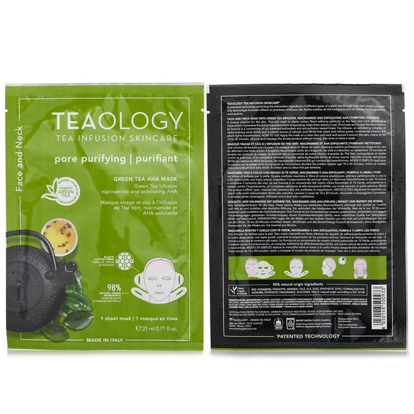 Teaology Green Tea AHA Face & Neck Mask  21ml/0.17oz