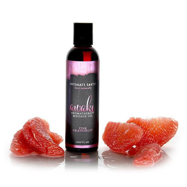 Intimate earth Awake Massage Oil - Pink Grapefruit  120ml / 4oz