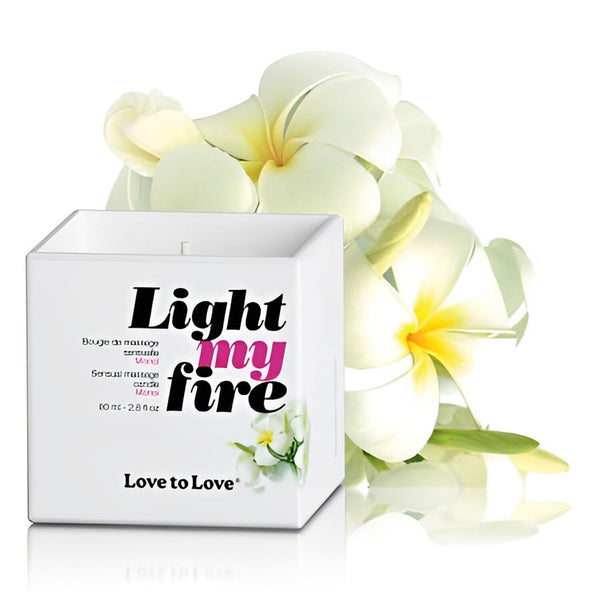 LOVE TO LOVE Light My Fire Sensual Massage Candle - Monoi  80ml / 2.8oz